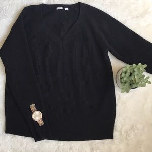 Chunky gap sweater in black